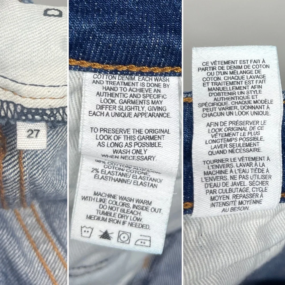 Derek Lam 10 Crosby Mila Mid Rise Girlfriend Patchwork Released Hem Jeans 27 - Picture 12 of 16